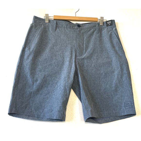 NWOT Men's RVCA Classic Length 20" Dual Purpose Trunk Board Shorts Size 34 Blue - Picture 1 of 13